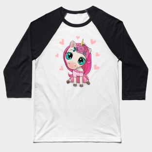 Cute Unicorn Baseball T-Shirt